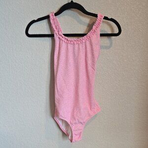 Pink Ruffled Kids One Piece Swimsuit